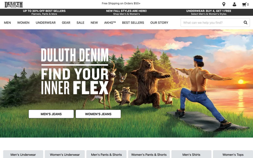 Duluth Trading website