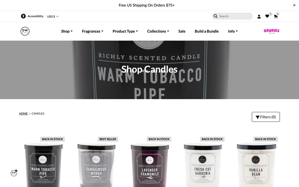 DW Home website