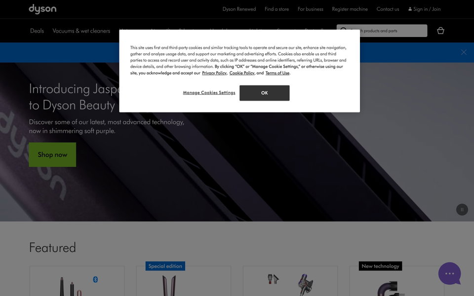 Dyson website