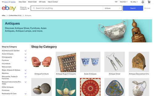 eBay website screenshot