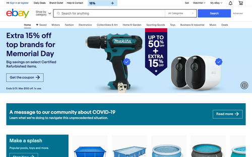 eBay website screenshot