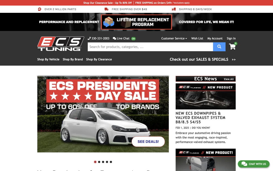 ECS Tuning website