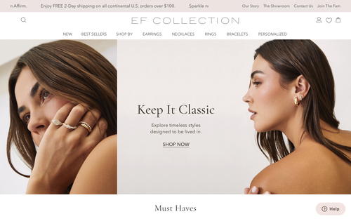 EF Collection website screenshot