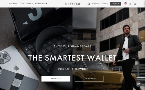 Ekster website screenshot