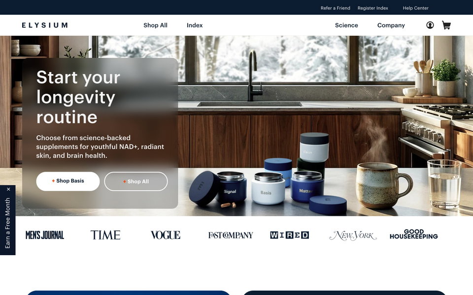 Elysium Health website