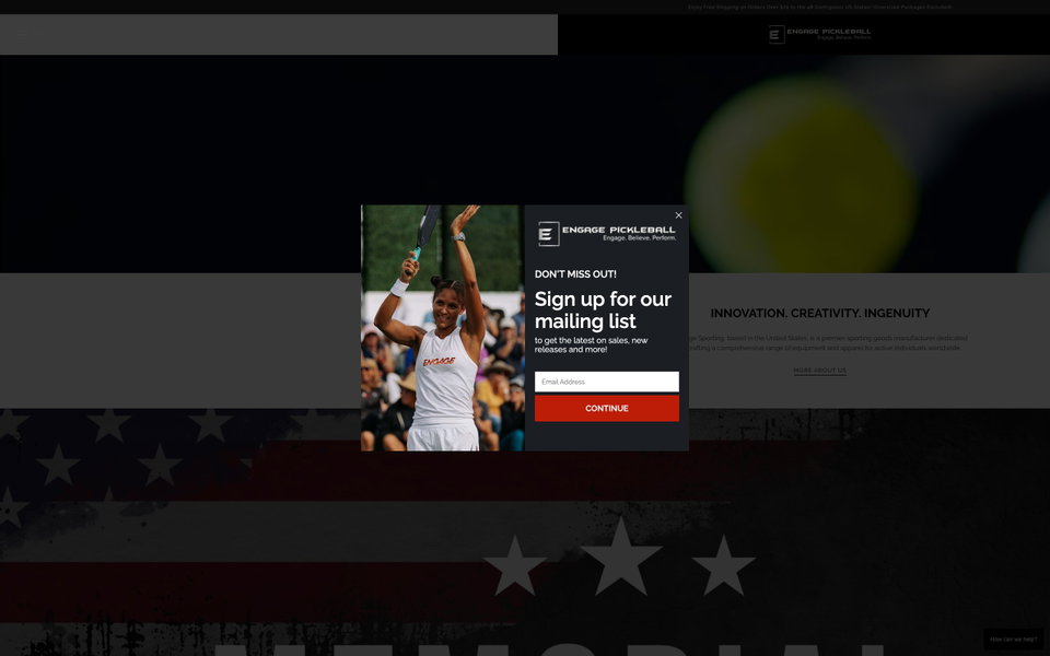 Engage Pickleball website
