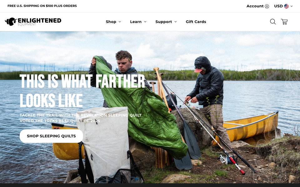 Enlightened Equipment website
