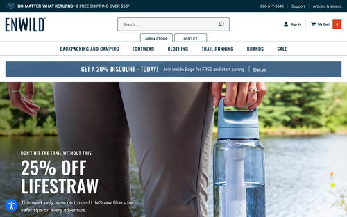 Enwild website screenshot