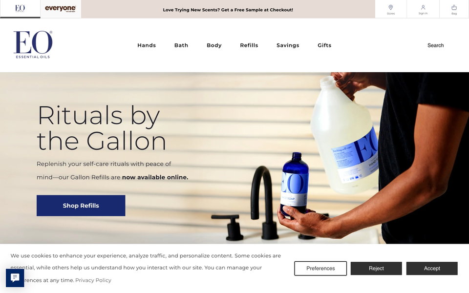 EO Products website