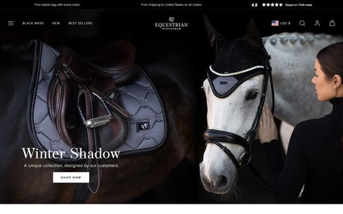 Equestrian Stockholm website