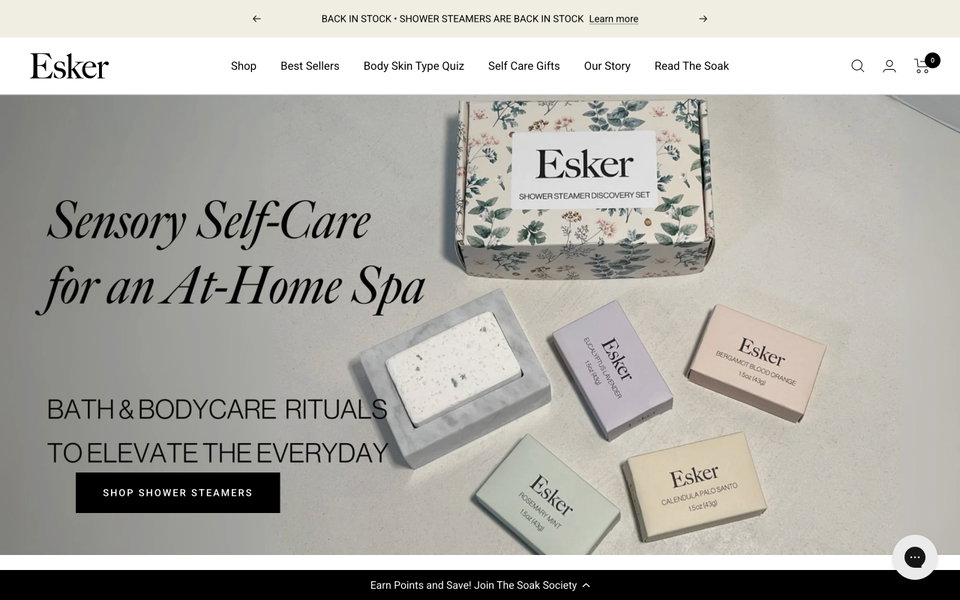Esker Beauty website