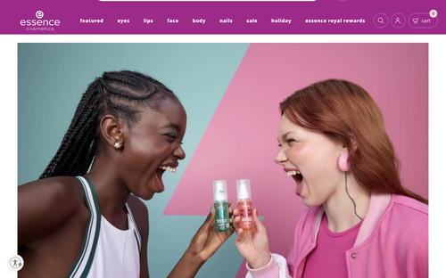 Essence Makeup website screenshot