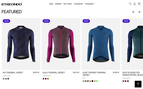 Etxeondo website screenshot