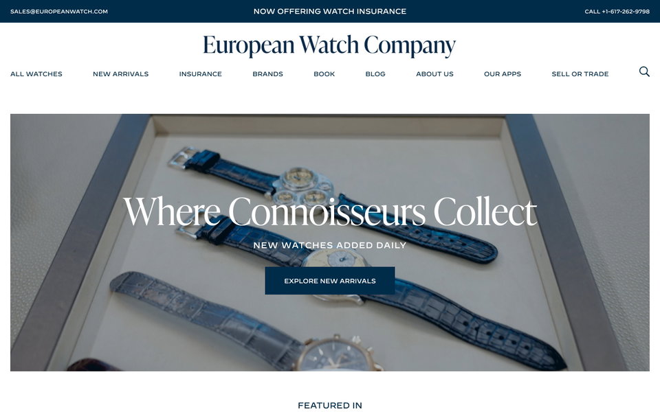 European Watch Company website