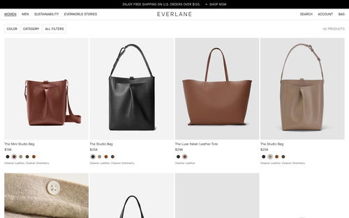 Everlane website screenshot