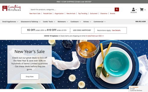 Everything Kitchens website screenshot