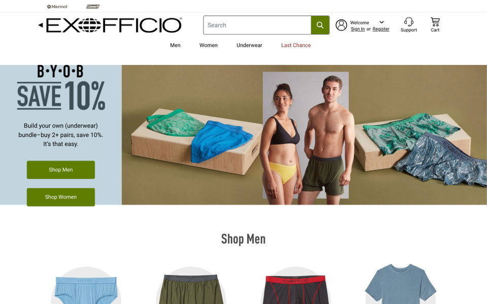 ExOfficio website