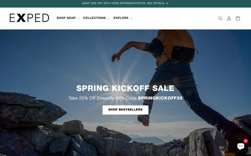 EXPED USA website screenshot