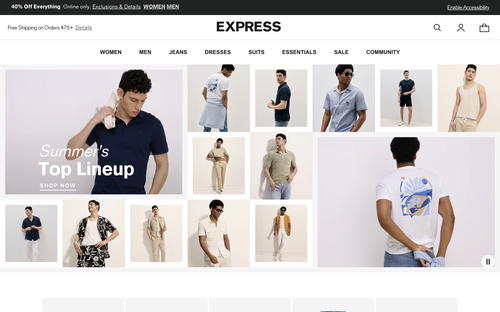 Express website screenshot