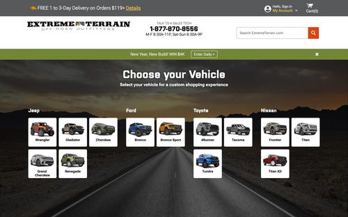 ExtremeTerrain.com website screenshot