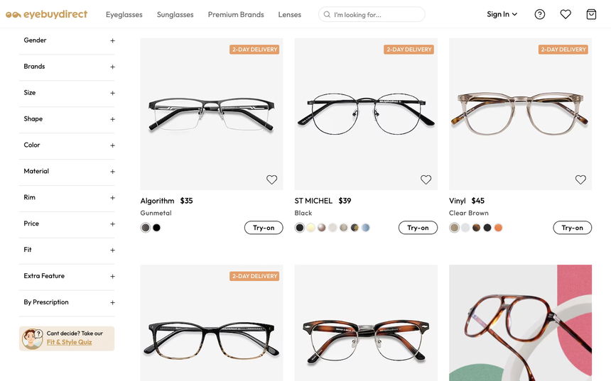 EyeBuyDirect on Shomp