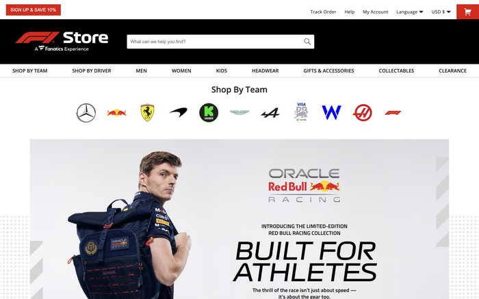 F1 Store screenshot