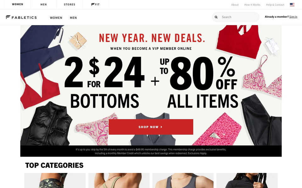 Fabletics website