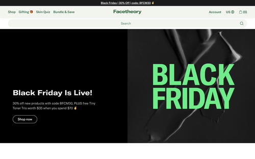 facetheory website screenshot