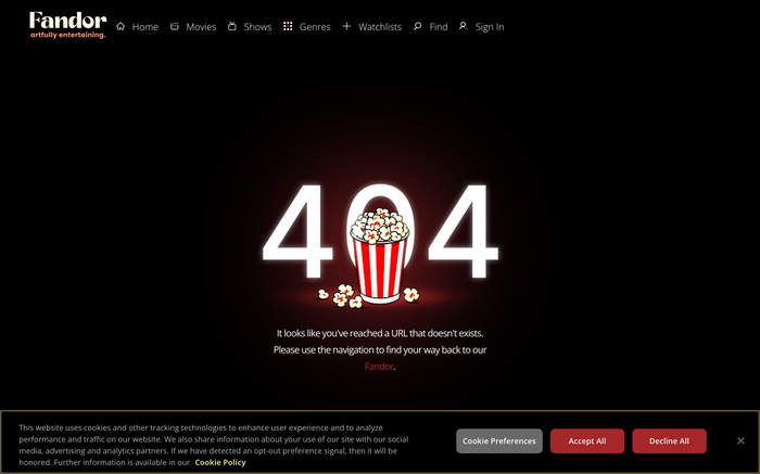 Fandor screenshot