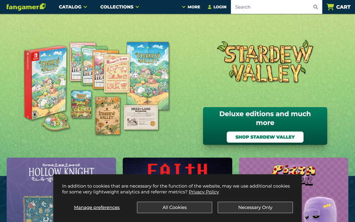 Fangamer screenshot