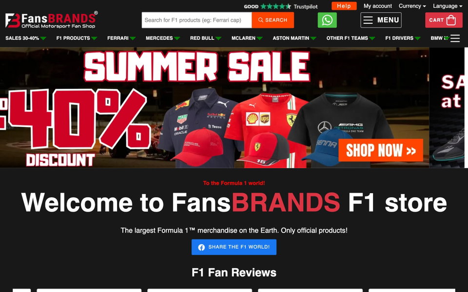 FansBRANDS website
