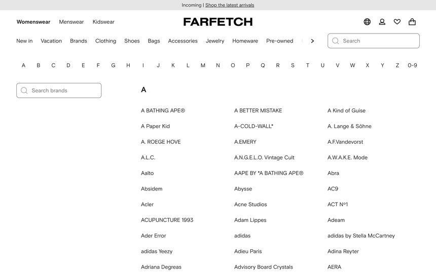 Farfetch on Shomp