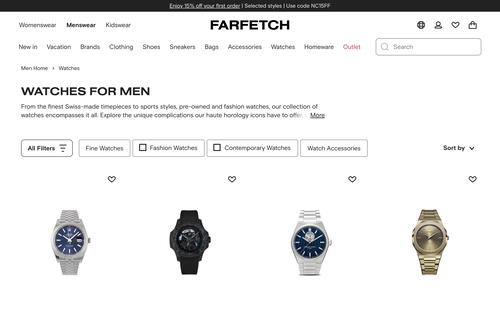 Farfetch website screenshot