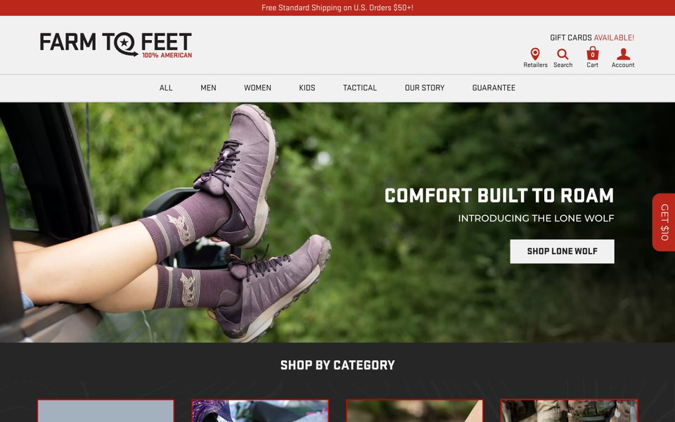 Farm to Feet website