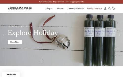 Farmaesthetics website screenshot