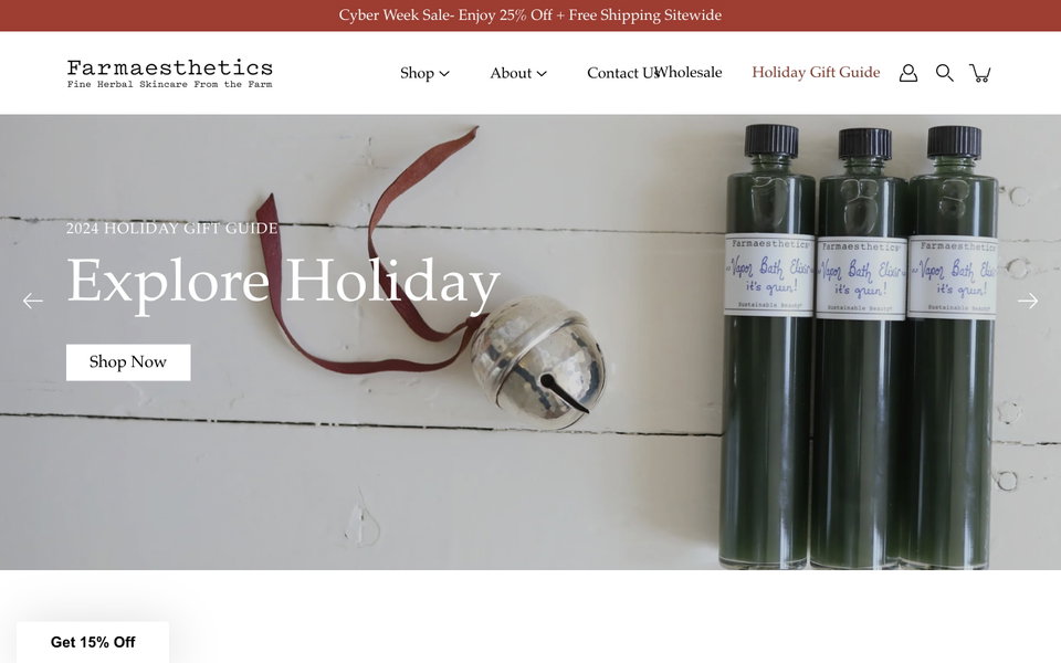 Farmaesthetics website