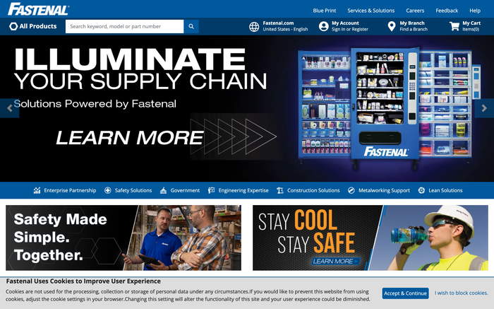 Fastenal screenshot