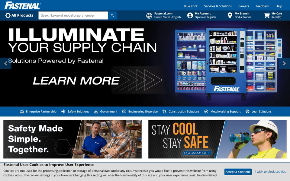 Fastenal website