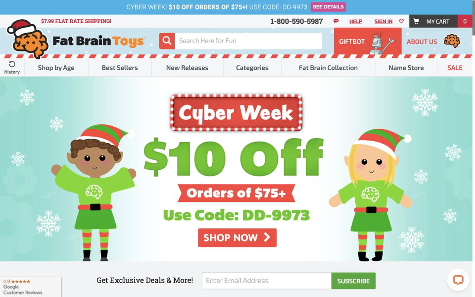 Fat Brain Toys website