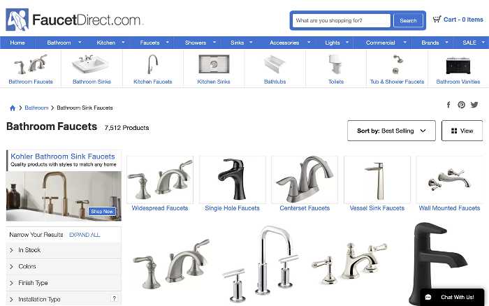 FaucetDirect.com screenshot