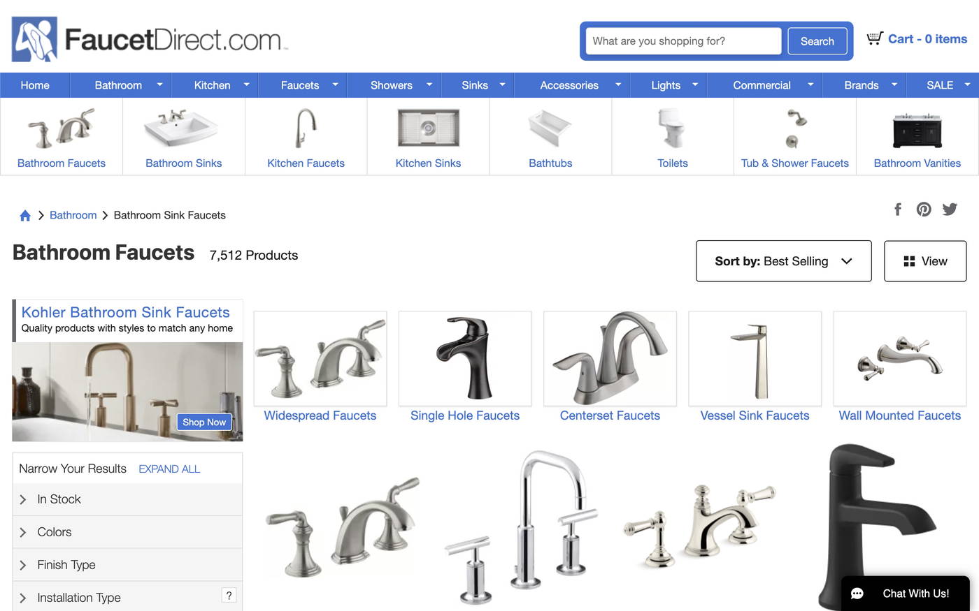 FaucetDirect.com screenshot