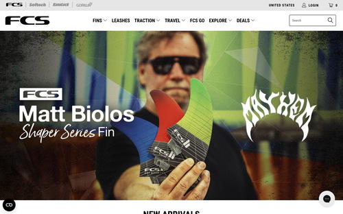 FCS (Fin Control Systems) website screenshot