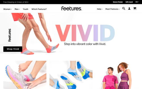 Feetures website screenshot