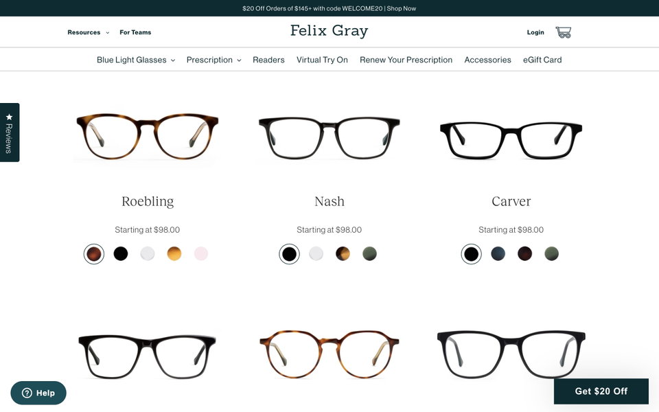 Felix Gray website