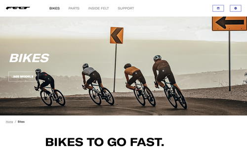 feltbicycles website screenshot