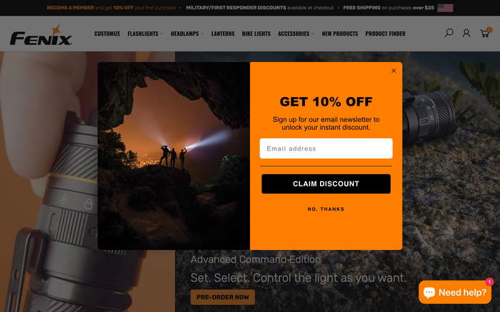 Fenix Lighting screenshot