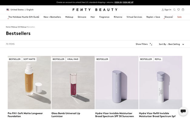 Fenty Beauty on Shomp