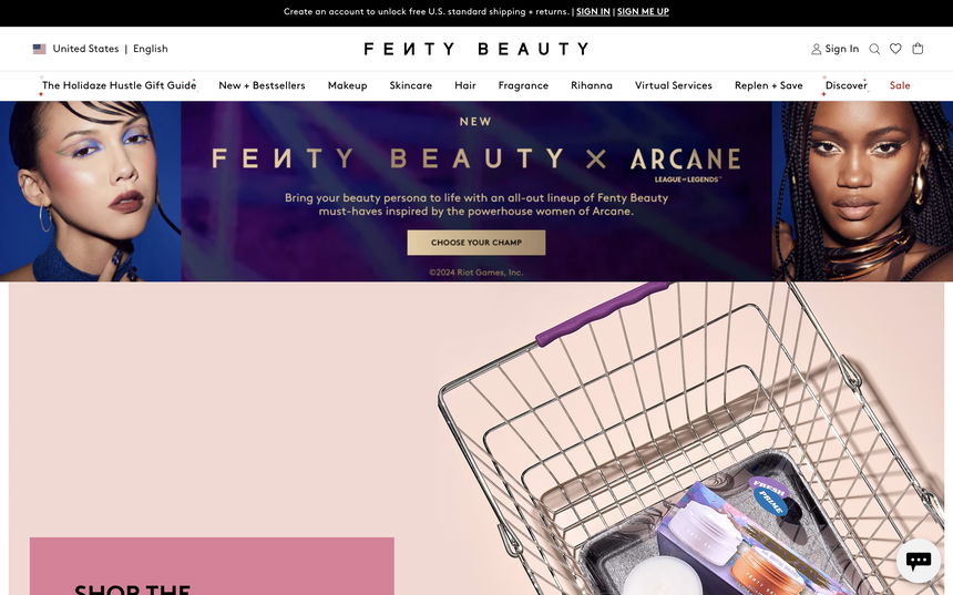 Fenty Beauty on Shomp