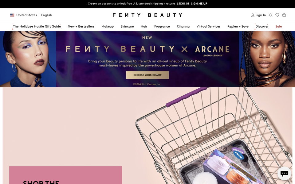 Fenty Beauty website