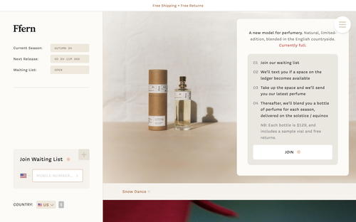 Ffern website screenshot